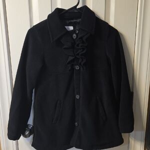 1989 Place Elegant Black Pea Coat for Kids